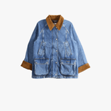 Blue jacket, front view