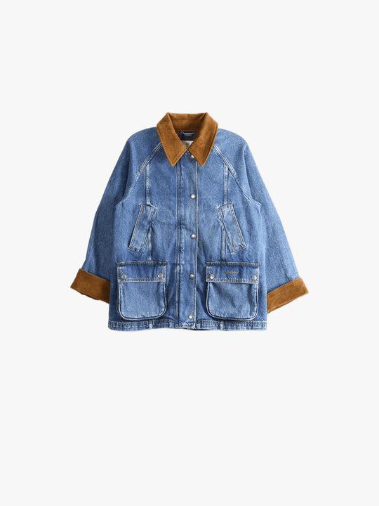 Blue jacket, front view