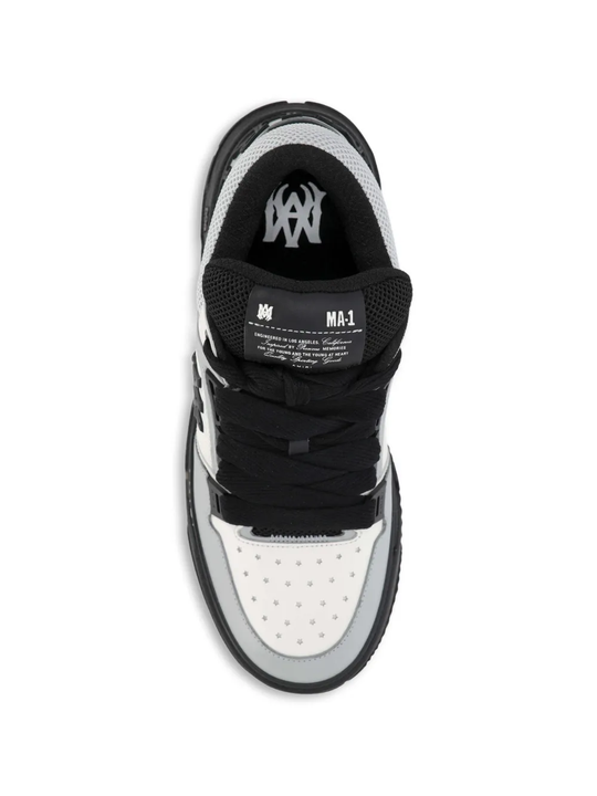 Grey sneakers, top view