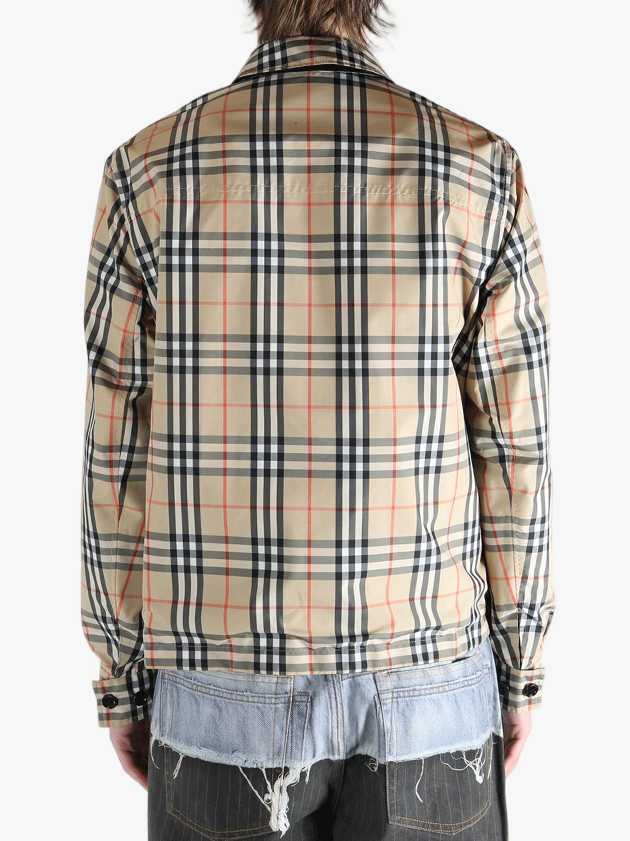 Yellow  jacket worn by a person, showing the  jacket's fit