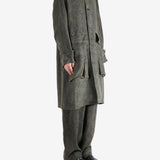 Grey coat, full body view