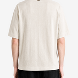 Tan t-shirt, full body view