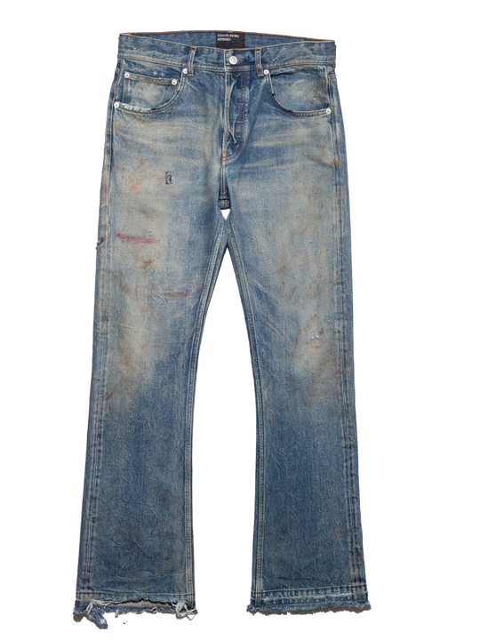 Blue pants,front view