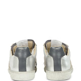 Grey sneakers, back view