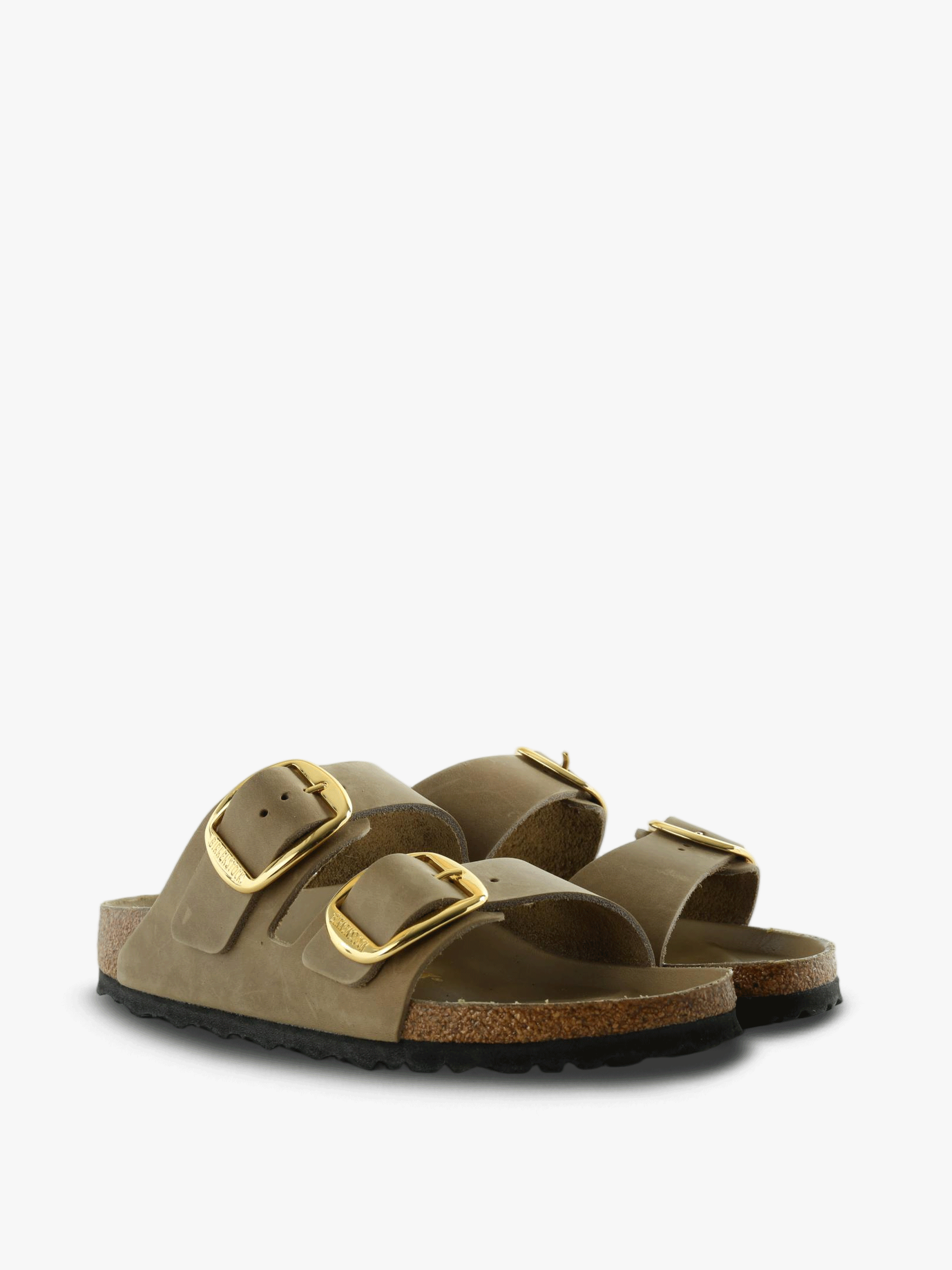 Brown sandals, front view