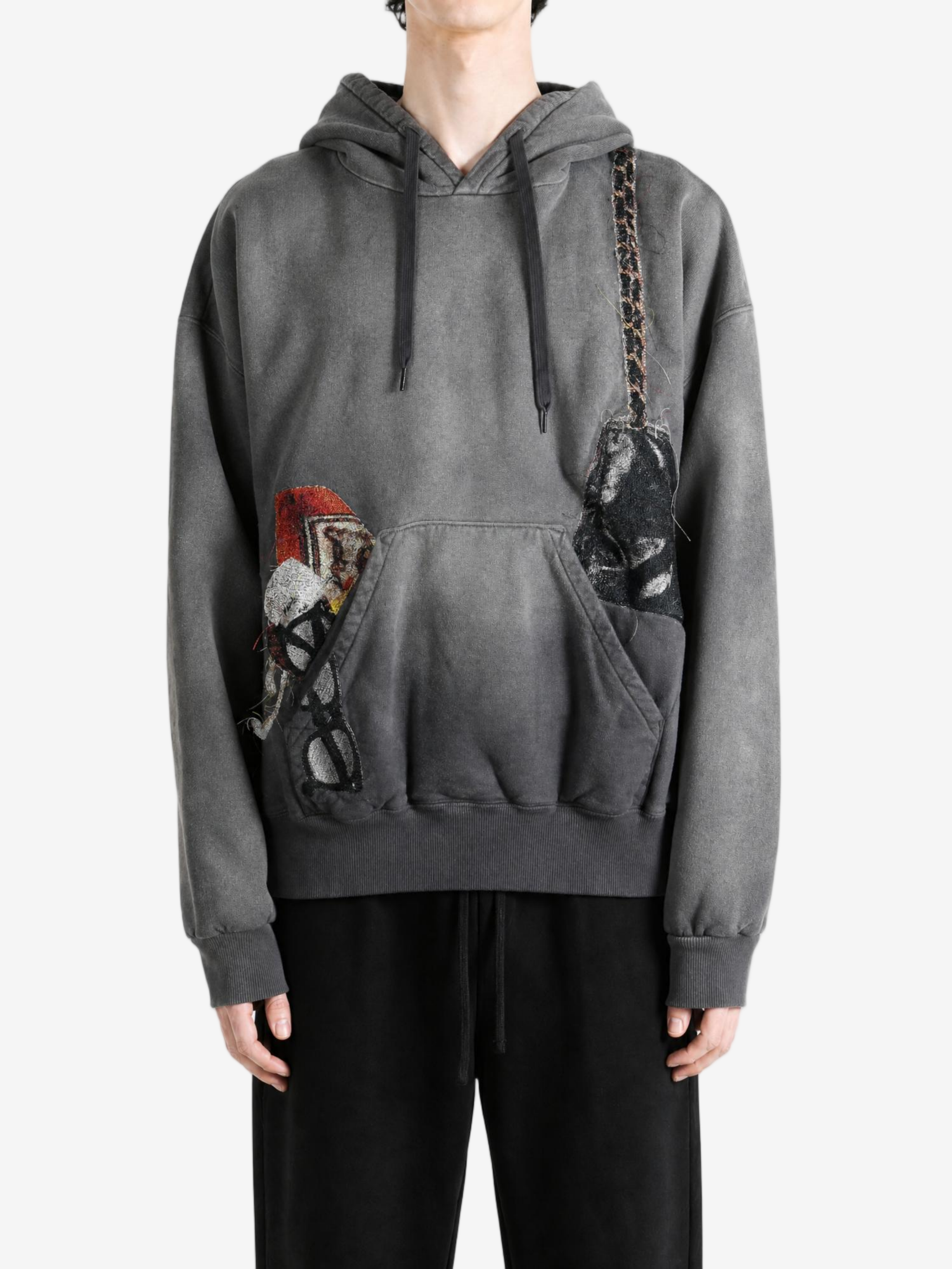 Grey jacket, full body view