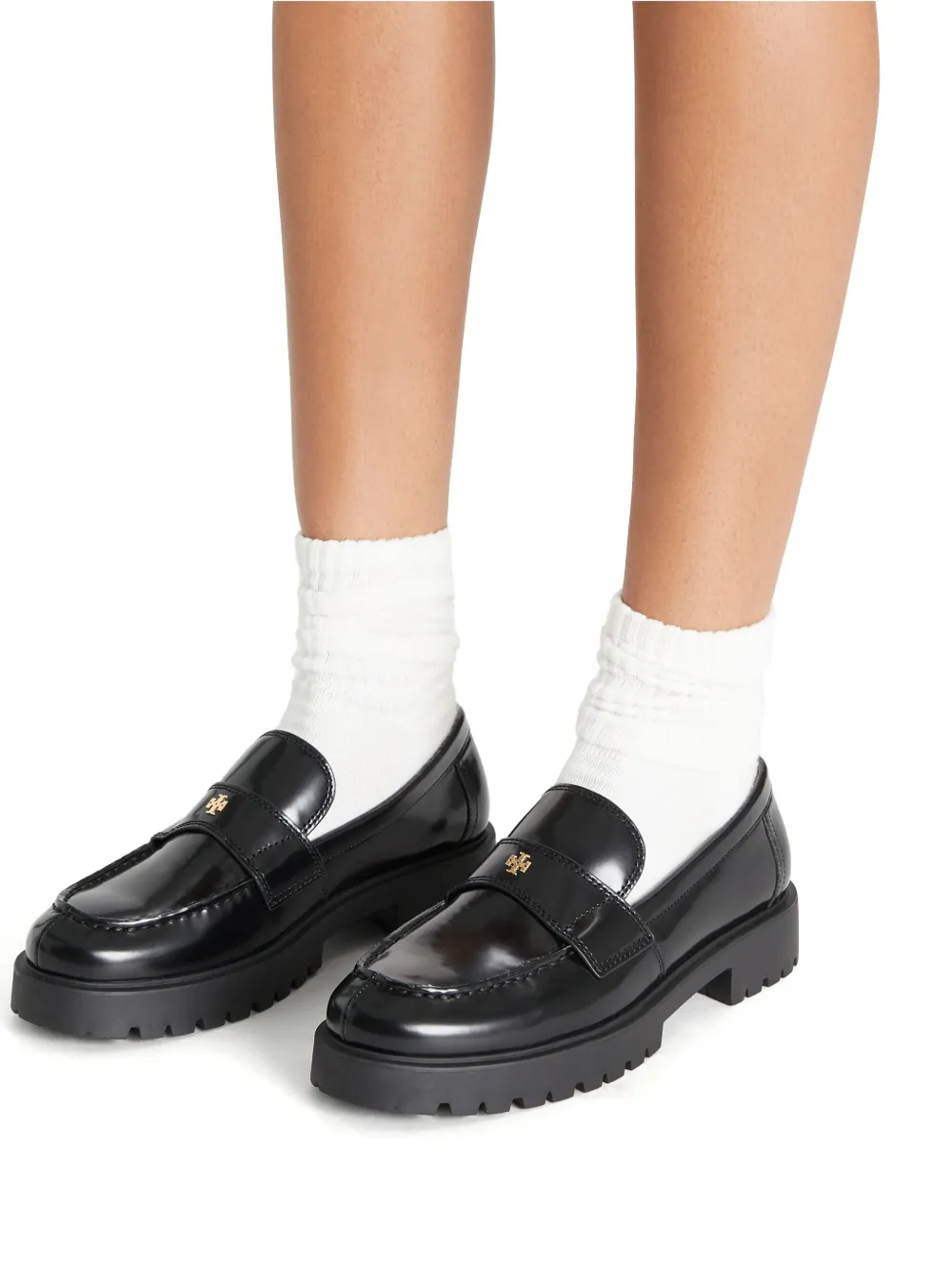 Black shoes, full body view