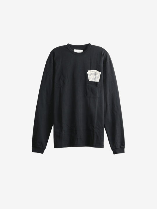 Black t-shirt, front view