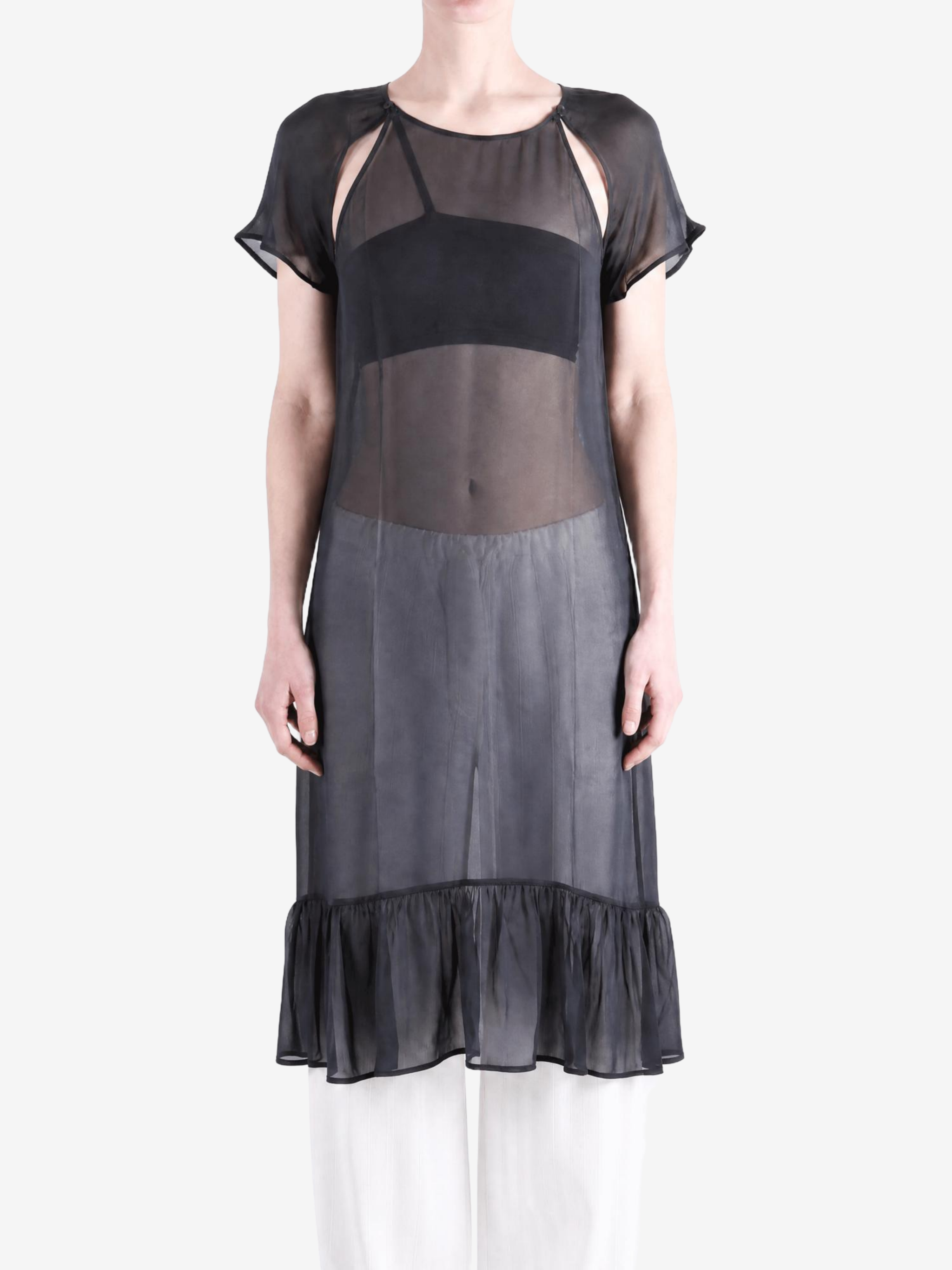 Black dress, full body view