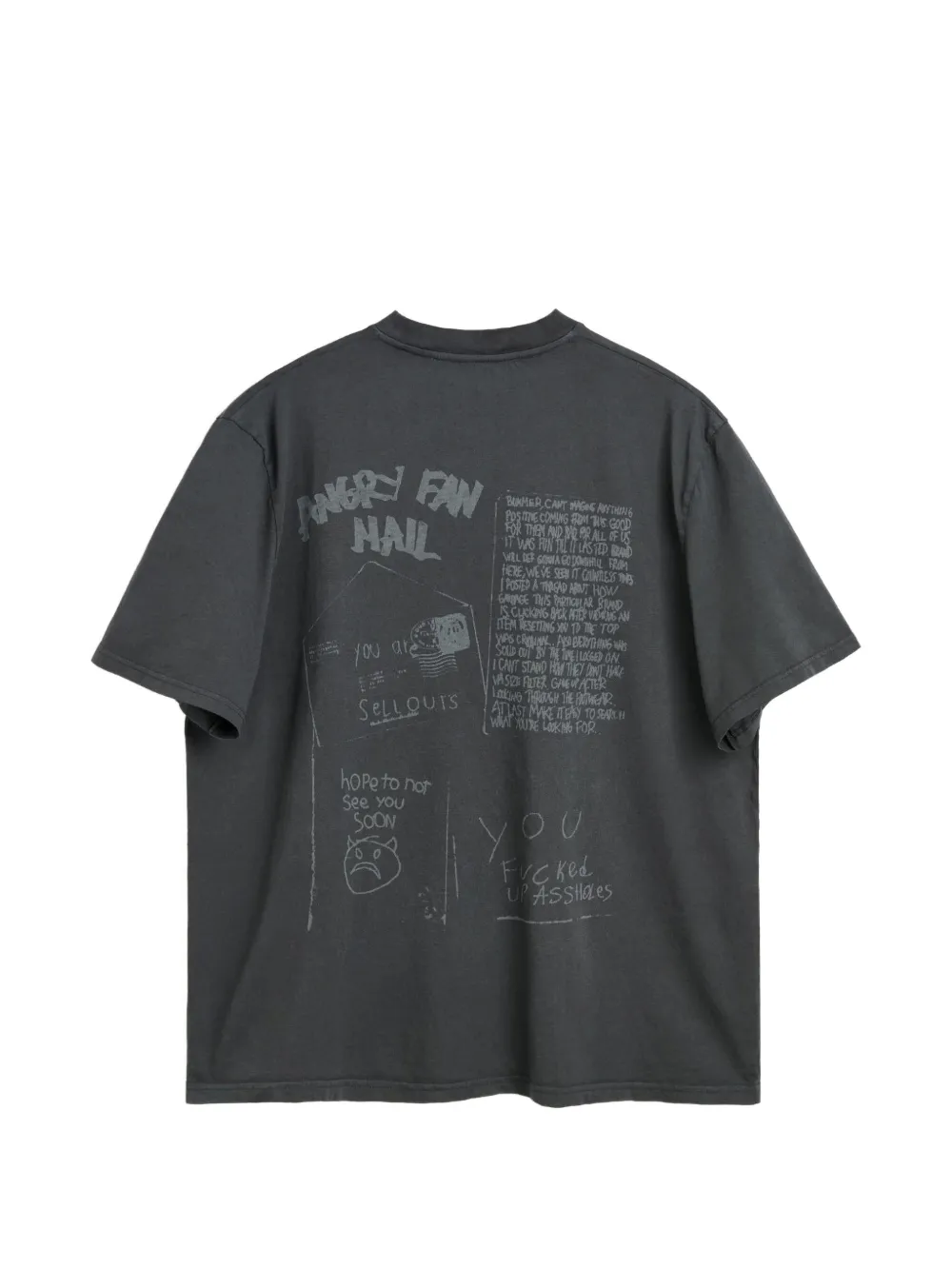 Grey t-shirt,back view