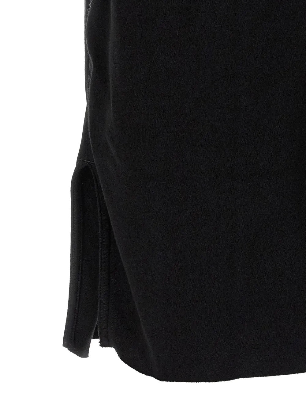 Close up of Black shorts, showing texture of the 100% cotton fabric