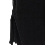 Close up of Black shorts, showing texture of the 100% cotton fabric