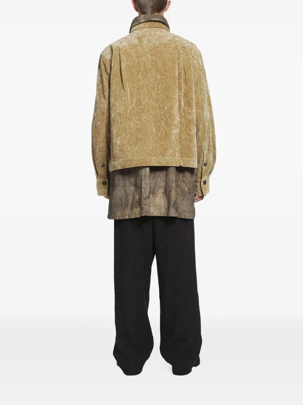 Tan jacket, full body view