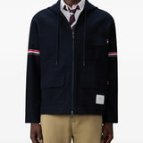 THOM BROWNE - Men Double Face Tech Twill Oversized Zip Up Parka