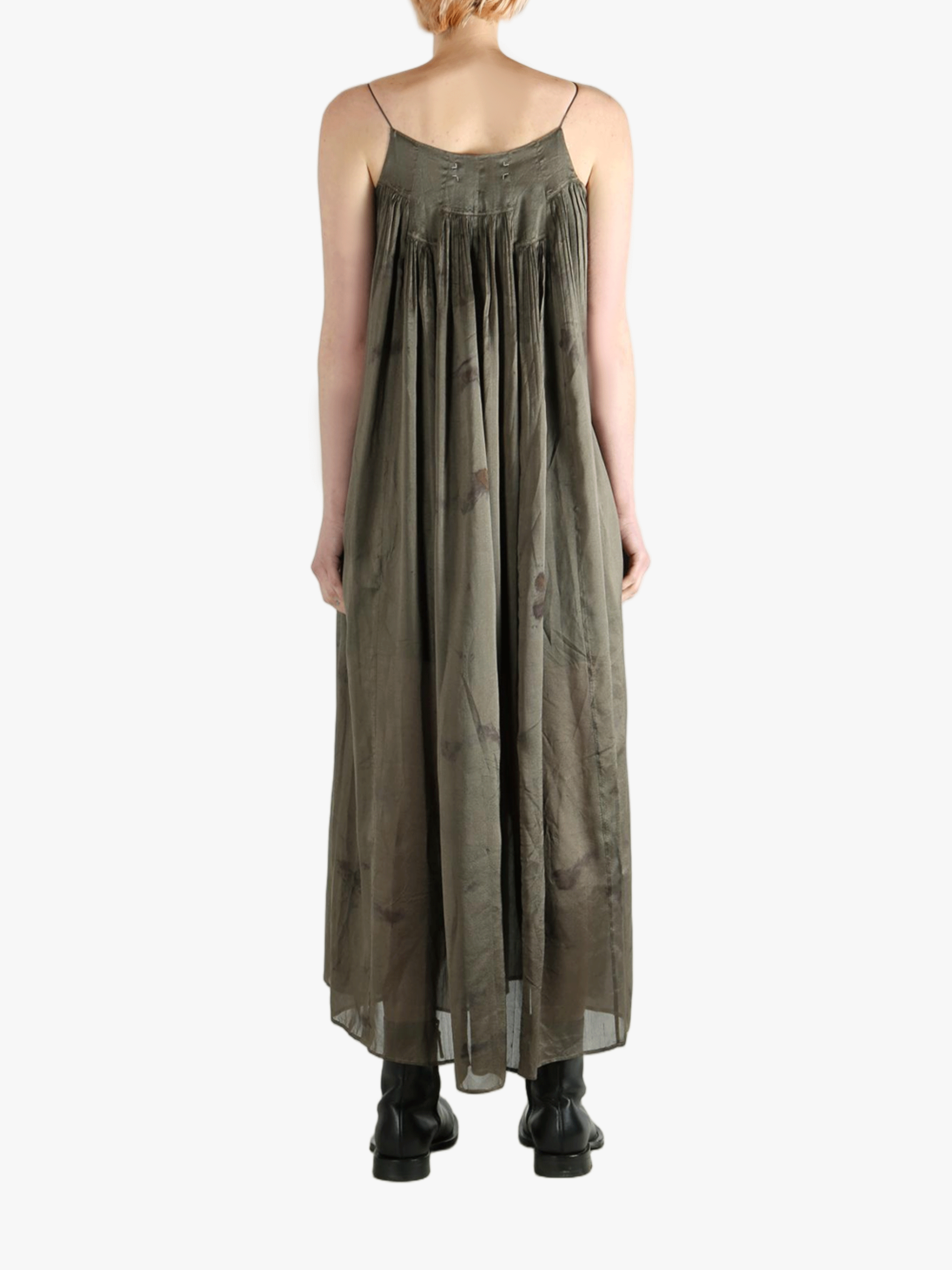 Green dress,back view