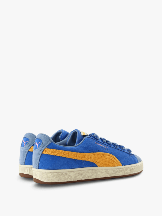 Blue shoes, side view