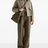Tan jacket, front view