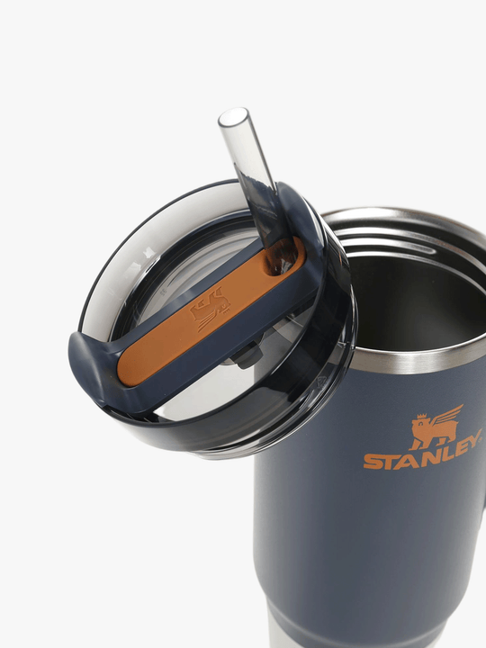 Close up of blue home, showing texture of the stainless steel fabric