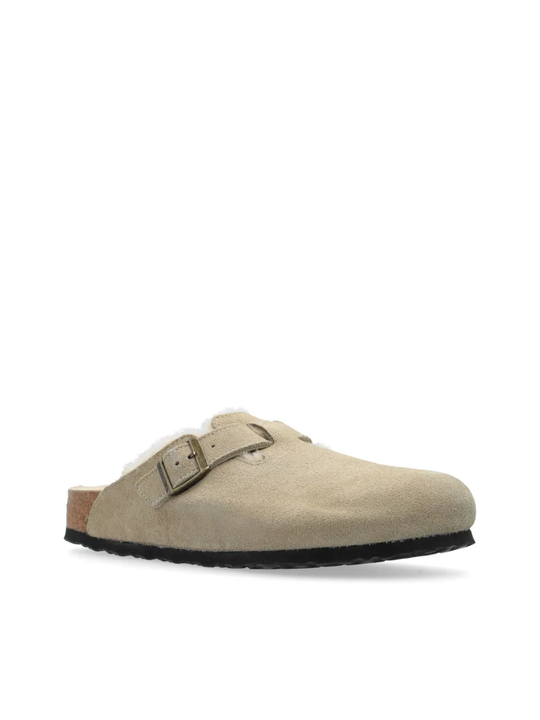 Tan sandals, front view