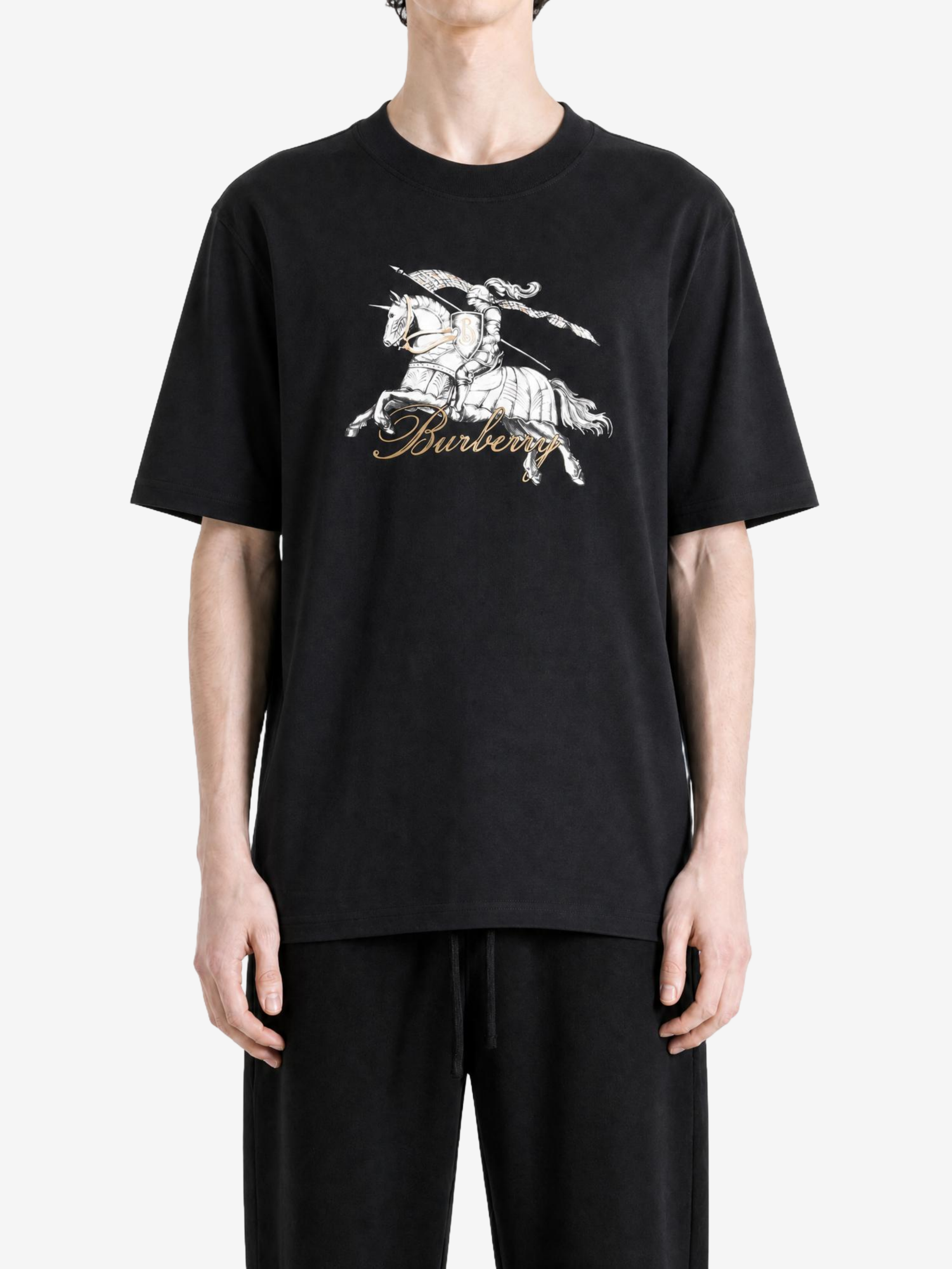 Black t-shirt, front view