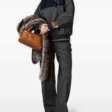 Grey sweatshirt, full body view