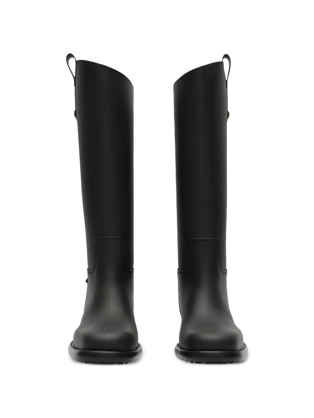 Black boots, front view