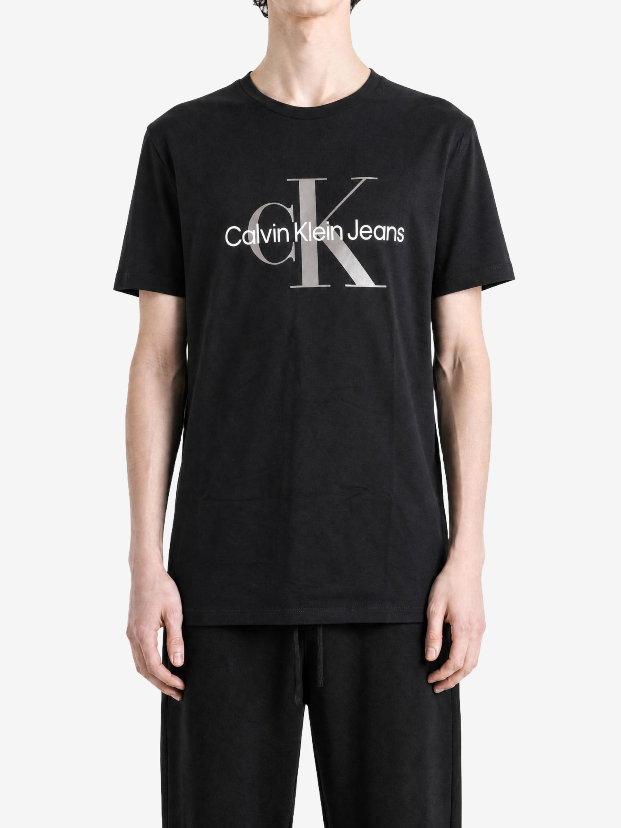 Black t-shirt, front view