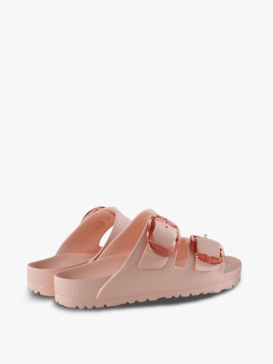 Pink sandals, side view