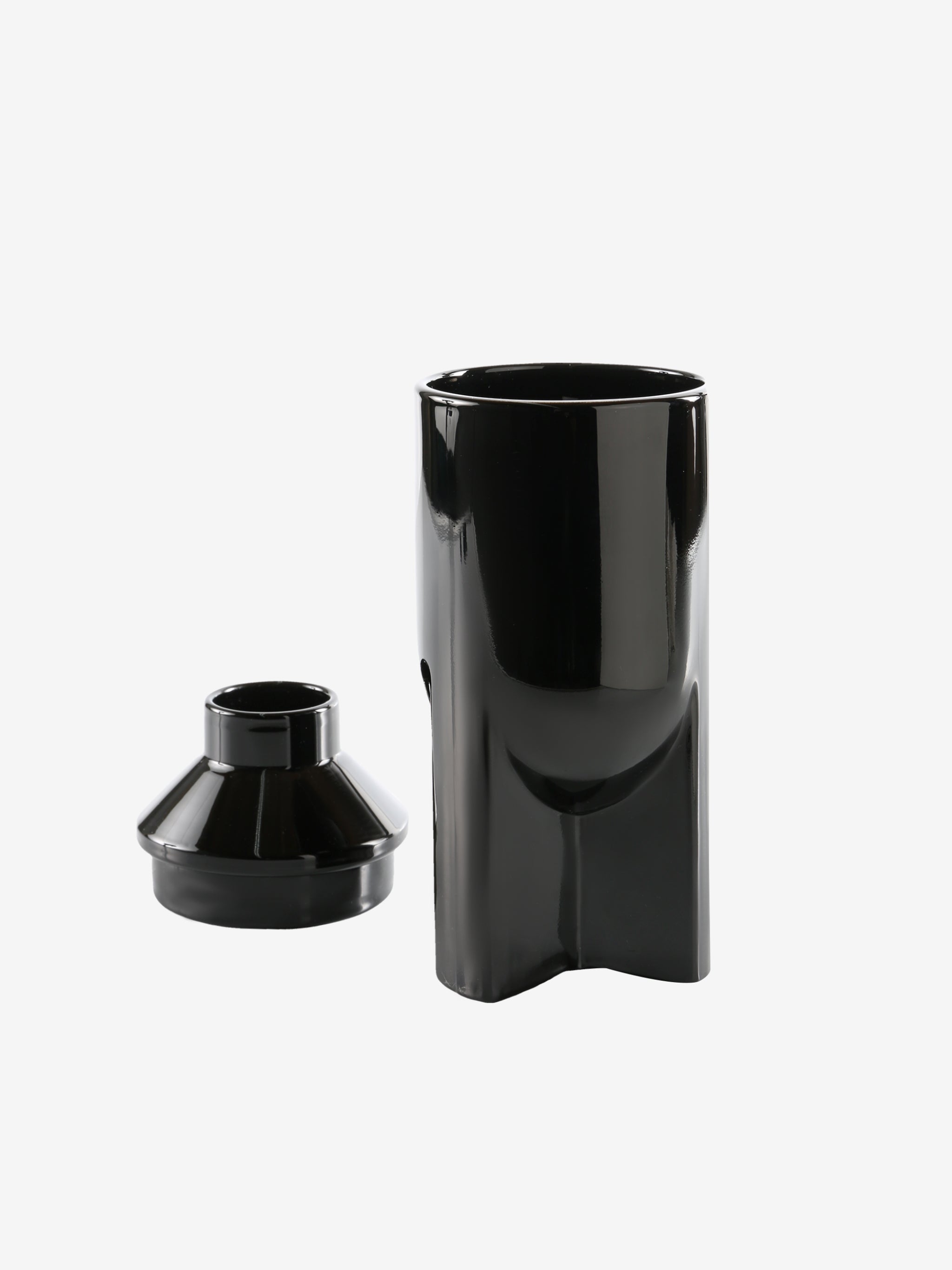 Black candle, side view