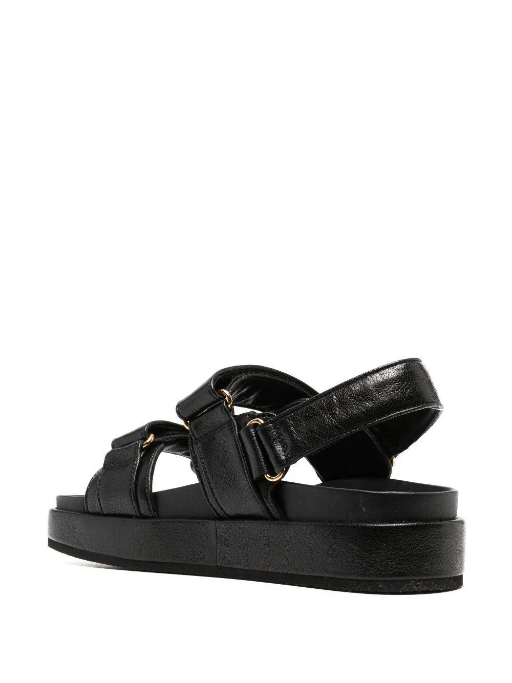 Black sandal, back view