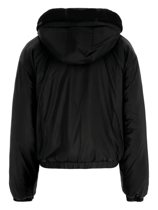 Black jacket, back view