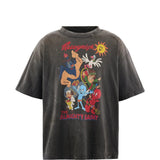 Black t-shirt, front view