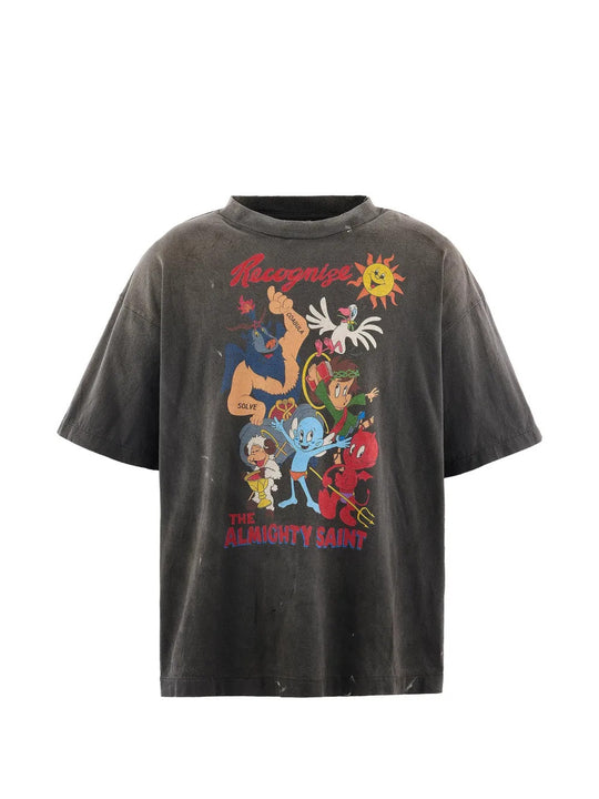 Black t-shirt, front view