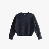 Black sweater, front view