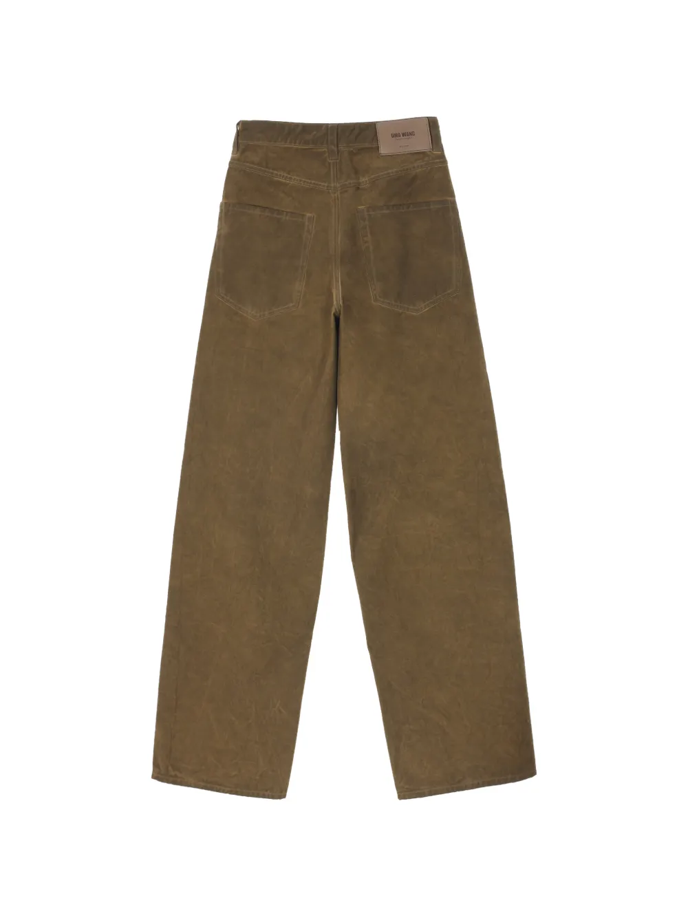 Brown pants, back view