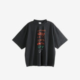 Black t-shirt,front view