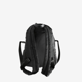 Black bags, back view