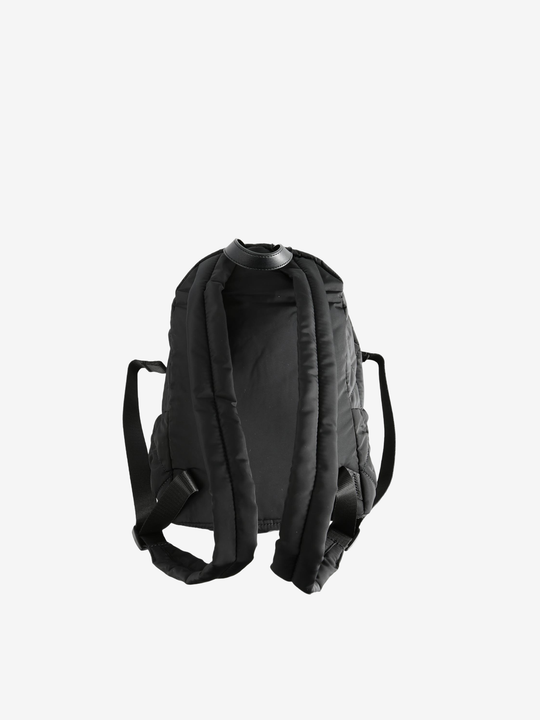 Black bags, back view