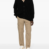 Tan pants, full body view