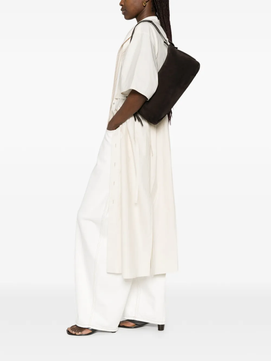 Brown bag, full body view