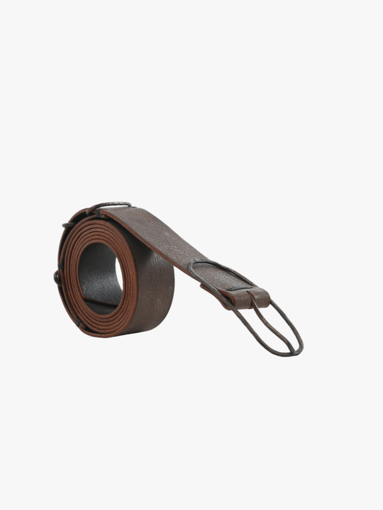 Brown accessories, front view