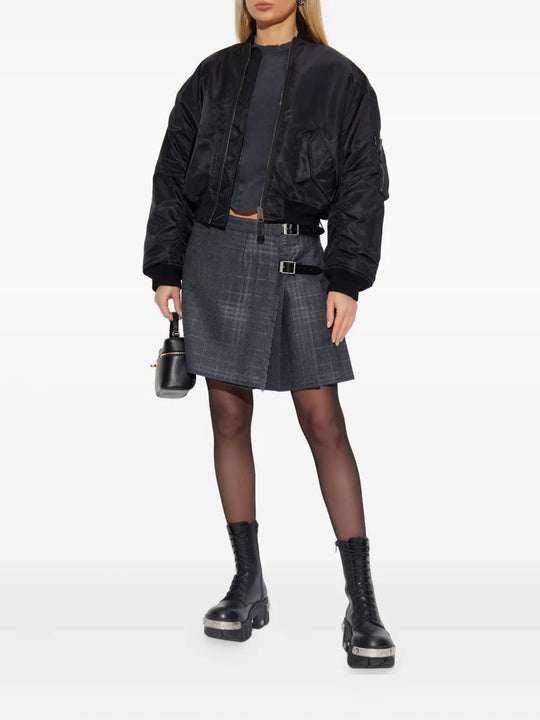 Grey skirt, full body view