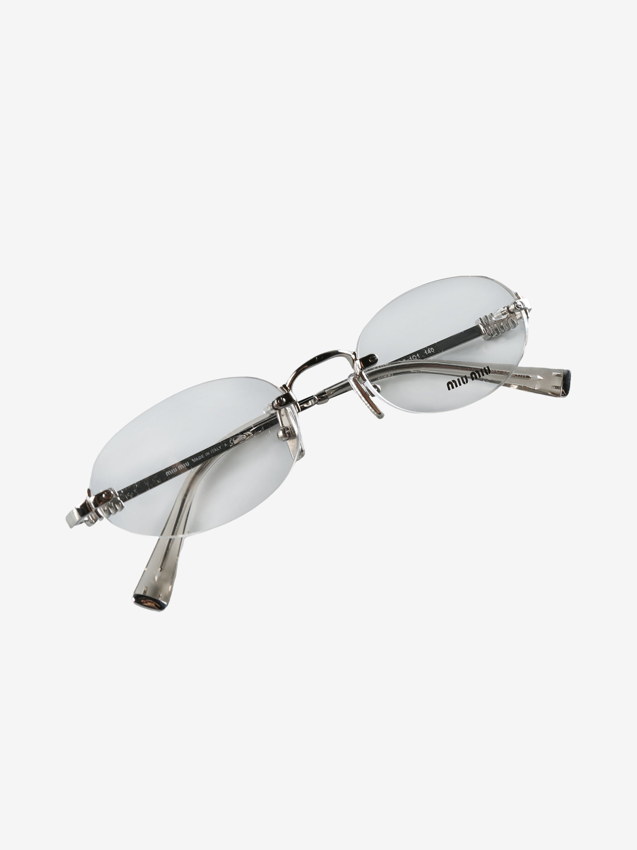 Tan glasses, side view