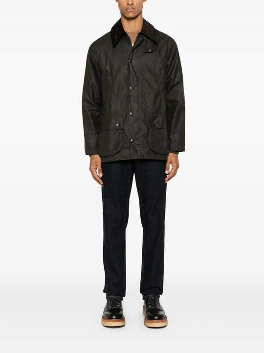Green jacket, full body view