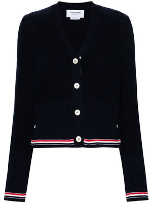 THOM BROWNE - Women Textured Stitch Classic Cardigan