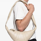 Tan bag, side view