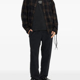 Black t-shirt, full body view