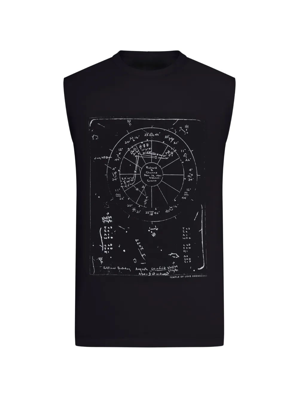 Black t-shirt, front view