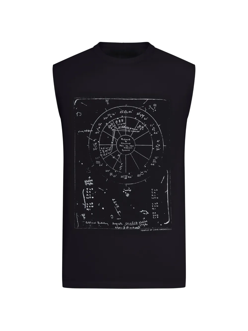 Black t-shirt, front view