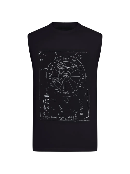 Black t-shirt, front view